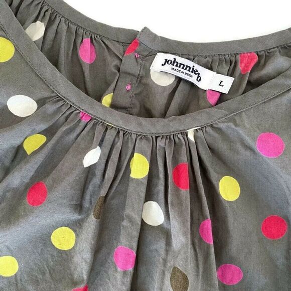Johnnie B. Mini Boden Polka Dot Sleeveless Swing Top Gray Kid’s L - Picture 12 of 12
